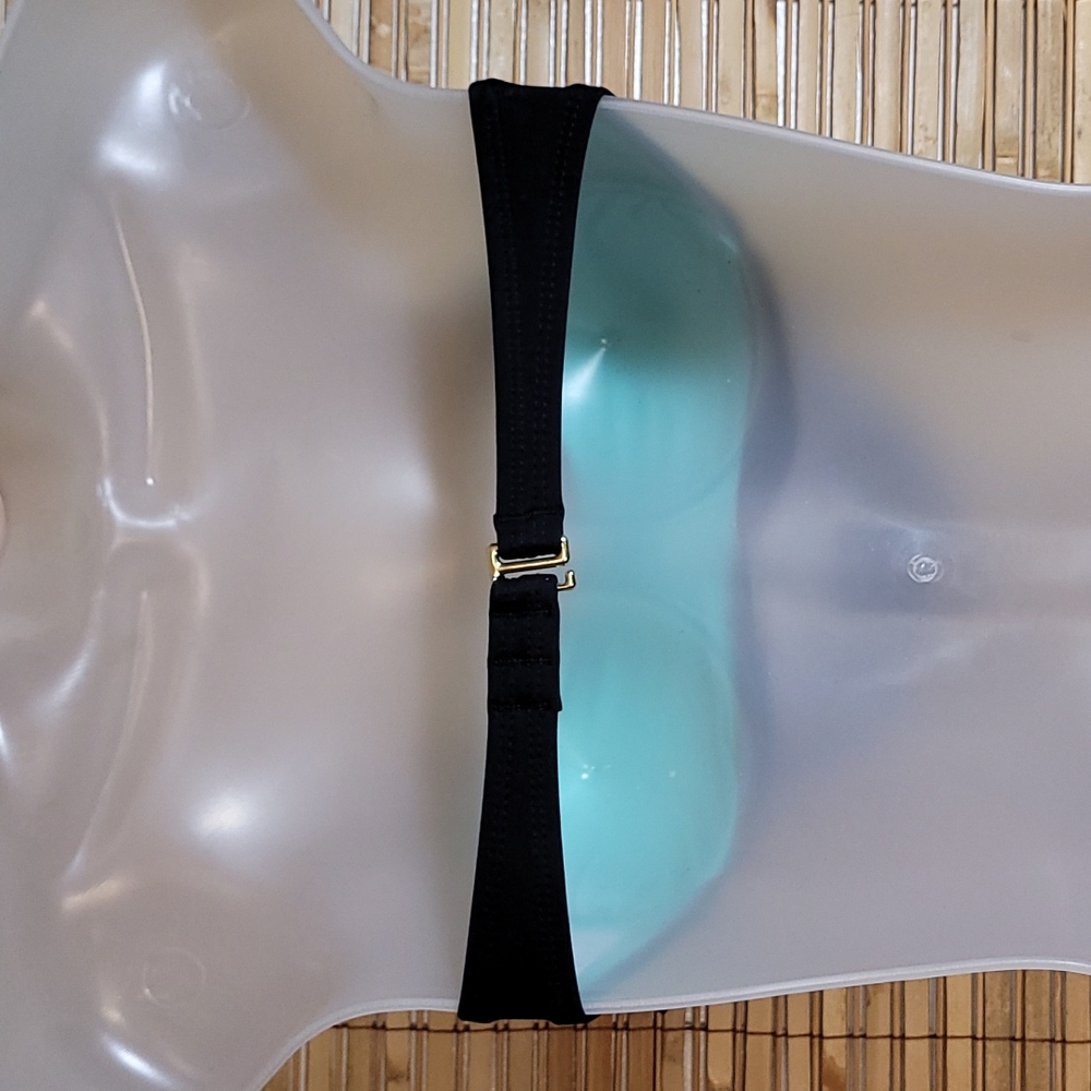 Ruffled Mandala Prunt Bandeau Bikini Top - Picture 3 of 7